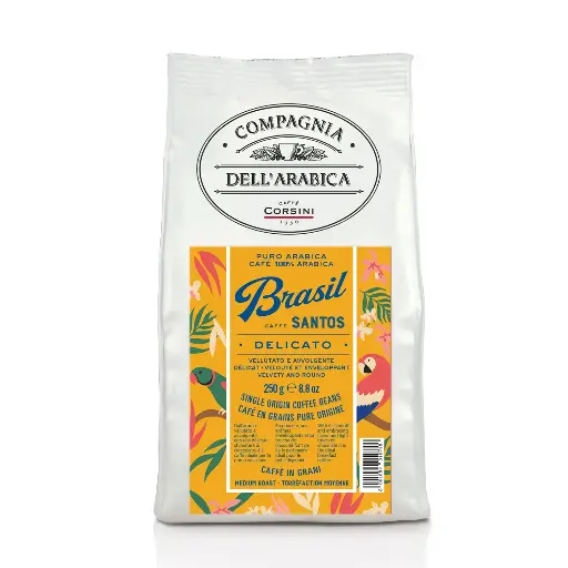 Caffe Corsini Brezilya Santos %100 Arabica Çekirdek Kahve 250GR